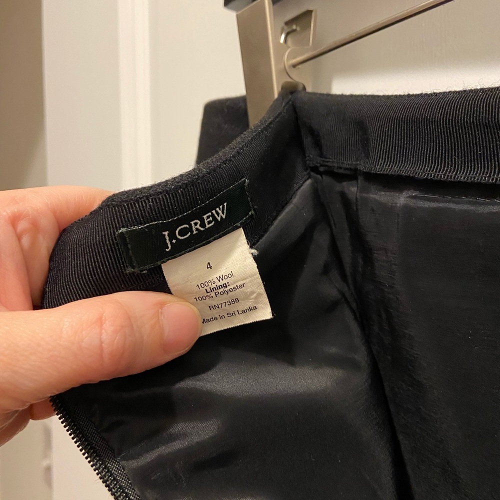 JCrew 100% wool black skirt - Picture 1 of 3